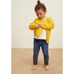 Mango Kids - Jeansy dziecięce Florence 86-104 cm. Niebieskie rurki dziewczęce Mango Kids, z haftami, z bawełny. Za 79,90 zł.