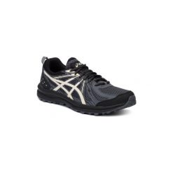 Buty do biegania Asics Frequent Trail 1011A034. Czarne buty sportowe męskie Asics, bez zapięcia, do biegania. Za 278,18 zł.