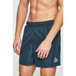 Reebok - Szorty. Niebieskie spodenki sportowe męskie Reebok, s, bez wzorów, z poliesteru, sportowe. W wyprzedaży za 69,90 zł.