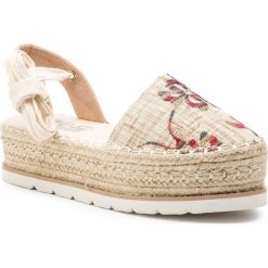 Espadryle REFRESH - 69850 Hielo. Brązowe espadryle damskie Refresh, bez wzorów, z tworzywa sztucznego, bez obcasa. Za 189,00 zł.