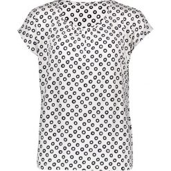 Koszulka w kolorze kremowo-czarnym. Czarne t-shirty damskie marki Taifun, w kropki, z okrągłym kołnierzem, z krótkim rękawem. W wyprzedaży za 43,95 zł.