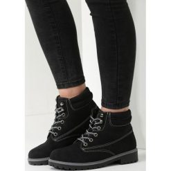 Czarno-Szare Traperki Loved Enough. Czarne buty zimowe damskie marki vices, z materiału, z okrągłym noskiem, na obcasie. Za 129,99 zł.