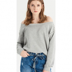 Bluza z prostym dekoltem - Jasny szar. Szare bluzy damskie marki Sinsay, l. Za 39,99 zł.
