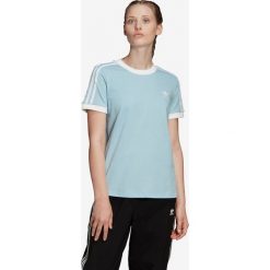 Adidas Originals 3-Stripes Koszulka Niebieski. Niebieskie koszulki damskie adidas Originals, s, z haftami, z bawełny, bez kołnierzyka. Za 128,95 zł.