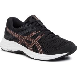 Buty ASICS - Gel-Contend 6 1012A570 Black/Rose Gold 001. Czarne buty sportowe damskie Asics, bez wzorów, z tworzywa sztucznego, sportowe, do biegania. Za 269,00 zł.