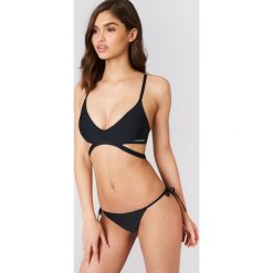 Stroje dwuczęściowe damskie: Calvin Klein Dół bikini z wiązaniem z boku Cheeky – Black