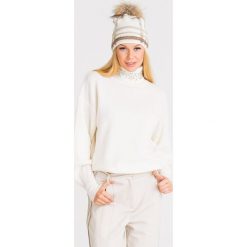 GOLF PINKO. Białe swetry damskie Pinko, xs, z aplikacjami, z wełny, bez rękawów, bez kaptura. Za 1259,00 zł.