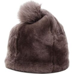 Czapka UGG - W Solid Sheepskin Beanie 17383 Stormy Grey. Szare czapki damskie marki Ugg, bez wzorów, ze skóry. W wyprzedaży za 429,00 zł.