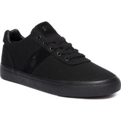 Tenisówki POLO RALPH LAUREN - Hanford 816764498002 Monochromatic Black. Czarne półbuty męskie Polo Ralph Lauren, na co dzień, bez wzorów, z zamszu, bez zapięcia. Za 359,00 zł.