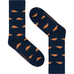 Skarpety Samochody. Pomarańczowe skarpetki męskie LANCERTO, bez wzorów, z elastanu. Za 29,90 zł.