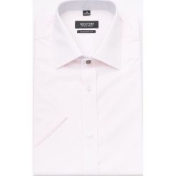 Koszula bexley 2363 krótki rękaw custom fit róż. Różowe koszule męskie Recman, m, bez wzorów, bez kołnierzyka, z krótkim rękawem. Za 69,99 zł.