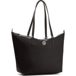 Torebka TOMMY HILFIGER - Poppy Tote AW0AW04302 002. Czarne torebki klasyczne damskie TOMMY HILFIGER, bez wzorów, z materiału, eleganckie, duże, bez dodatków. Za 379,00 zł.