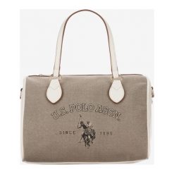 U.S. Polo Assn Virginia Bowling Torebka Biały Brązowy. Pomarańczowe torebki klasyczne damskie U.S. Polo Assn., w paski, z materiału, bez dodatków. Za 412,95 zł.