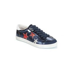 Buty Superdry SUPER SLEEK LOGO LO. Niebieskie trampki i tenisówki damskie Superdry, bez wzorów, bez zapięcia. Za 188,30 zł.
