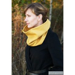 Szaliki damskie: Żółty komin. 100% wełna