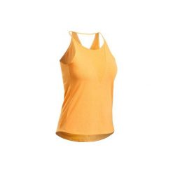 Koszulka turystyczna bez rękawów NH500 Fresh damska. Czerwone koszulki damskie QUECHUA, xl, bez wzorów, z bawełny, bez kołnierzyka, bez rękawów. Za 39,99 zł.