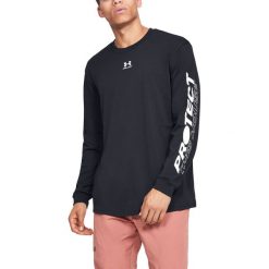Under Armour PTH Koszulka Czarny. Czarne podkoszulki męskie Under Armour, xl, z nadrukiem, z bawełny, z długim rękawem. Za 188,95 zł.