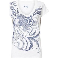 Desigual Koszulka sportowa TS Cheyennes Blanco 19SWTKBU 1000 (rozmiar S). Bluzki sportowe damskie Desigual, s, bez wzorów, bez kołnierzyka, bez rękawów, bez kaptura. W wyprzedaży za 110,00 zł.