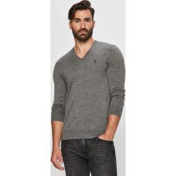 Polo Ralph Lauren - Sweter. Szare swetry męskie Polo Ralph Lauren, s, bez wzorów, z wełny, polo, bez kaptura. Za 639,90 zł.