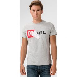 Diesel T-Diego Koszulka Szary. Szare podkoszulki męskie Diesel, l, w paski, z bawełny, z krótkim rękawem. Za 240,95 zł.