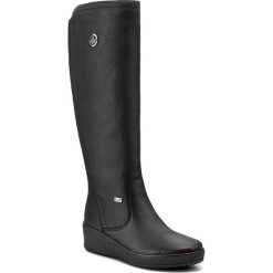 Kozaki RIEKER - Y4455-00 Black. Czarne buty zimowe damskie Rieker, ze skóry, na obcasie. Za 399,00 zł.