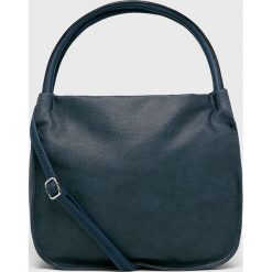 Answear - Torebka. Czerwone torebki klasyczne damskie marki ANSWEAR, w paski, z materiału, casualowe, na ramię, średnie, bez dodatków. Za 99,90 zł.