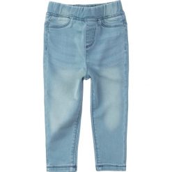 TXM Spodnie niemowlęce dziewczęce 80 JEANSOWY. Spodnie niemowlęce TXM, bez wzorów, z jeansu. Za 19,99 zł.