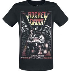 Guardians Of The Galaxy Rocket And Groot T-Shirt czarny. Czarne t-shirty męskie z nadrukiem Guardians Of The Galaxy, l, z okrągłym kołnierzem. Za 74,90 zł.