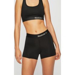 Reebok - Szorty. Czarne spodenki sportowe damskie Reebok, s, bez wzorów, z elastanu, sportowe. Za 69,90 zł.