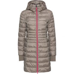 Kurtka ocieplana bonprix brunatno-neonowy różowy. Pomarańczowe kurtki damskie bonprix, bez wzorów. Za 89,99 zł.