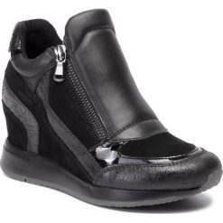Sneakersy GEOX - D Nydame A D620QA 0VI22 C9999 Black. Czarne półbuty damskie Geox, z zamszu. W wyprzedaży za 479,00 zł.