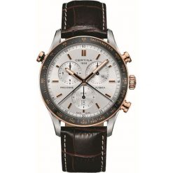 ZEGAREK CERTINA DS 2 Chrono Flyback Precidrive C024.618.26.031.00. Szare zegarki męskie CERTINA, złote. Za 3740,00 zł.