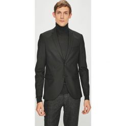 Premium by Jack&Jones - Marynarka. Czarne garnitury męskie marki Premium by Jack&Jones, bez wzorów, z elastanu. W wyprzedaży za 199,90 zł.