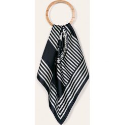 Tommy Hilfiger - Apaszka. Niebieskie szaliki damskie TOMMY HILFIGER, bez wzorów, z jedwabiu. Za 179,90 zł.