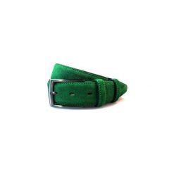 Zielony pasek męski - nubuk P8. Zielone paski męskie Modini Moda Męska, w paski, ze skóry, eleganckie. Za 80,10 zł.
