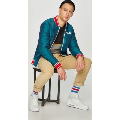 Fila - Kurtka bomber. Niebieskie płaszcze przejściowe męskie Fila, xl, bez wzorów, z poliesteru, krótkie, bez kaptura. W wyprzedaży za 399,90 zł.