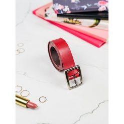 Pasek damski skórzany Rovicky PDR-3 czerwony - Czerwony. Czerwone paski damskie ROVICKY, w paski, ze skóry, klasyczne. Za 29,99 zł.
