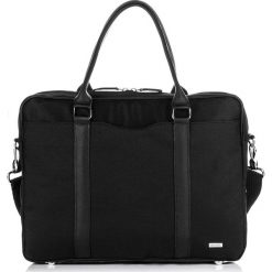 Mocna torba na laptopa czarna PAOLO PERUZZI X-01. Czarne torby na laptopa Paolo Peruzzi, w paski, ze skóry. Za 179,99 zł.