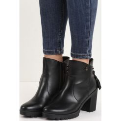 Czarne Botki Purchase. Czarne botki damskie lity Born2be, na wysokim obcasie, na zamek. Za 79,99 zł.