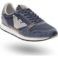 SNEAKERSY EMPORIO ARMANI. Niebieskie sneakersy męskie Emporio Armani, na sznurówki. Za 467,40 zł.