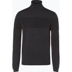 Swetry męskie: HUGO – Sweter męski z dodatkiem wełny merino — Sisealo, szary