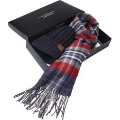 Zestaw Czapka plus Szal. Szare czapki męskie marki LANCERTO, z wełny, eleganckie. Za 199,90 zł.