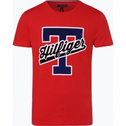 Tommy Hilfiger - T-shirt męski, czerwony. Czerwone t-shirty męskie TOMMY HILFIGER, xl, z nadrukiem, z bawełny, sportowe, bez kołnierzyka. Za 179,95 zł.