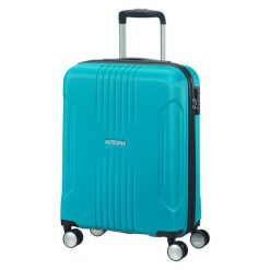 American Tourister Walizka Podróżna Tracklite 55 Cm Jasnoniebieski. Zielone walizki marki American Tourister, bez wzorów. Za 285,00 zł.