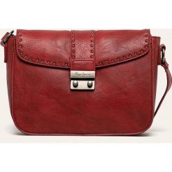 Pepe Jeans - Torebka Noa. Brązowe listonoszki damskie Pepe Jeans, w paski, z poliesteru, na ramię, małe, bez dodatków. W wyprzedaży za 129,90 zł.