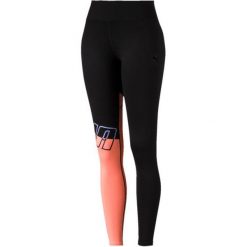 Puma Leginsy Damskie All Me 7/8 Tight Black Bright Peach M. Pomarańczowe spodnie damskie Puma, m, bez wzorów, ze skóry, na fitness i siłownię. Za 219,00 zł.