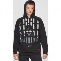 Bluza z nadrukiem STAR WARS - Czarny. Czarne bluzy męskie rozpinane Cropp, l, z motywem z bajki. Za 129,99 zł.