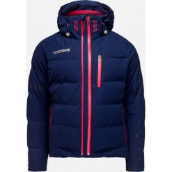 Kurtka narciarska DESCENTE SWISS DOWN JACKET. Niebieskie kurtki męskie Descente, z nadrukiem, z tkaniny, bez kaptura. W wyprzedaży za 3490,00 zł.