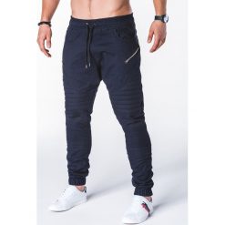 SPODNIE MĘSKIE JOGGERY P709 - GRANATOWE. Niebieskie joggery męskie Ombre Clothing. Za 79,00 zł.