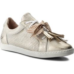 Sneakersy EKSBUT - 28-4765-672/F56-1G Złoto. Żółte półbuty damskie Eksbut, ze skóry. W wyprzedaży za 179,00 zł.